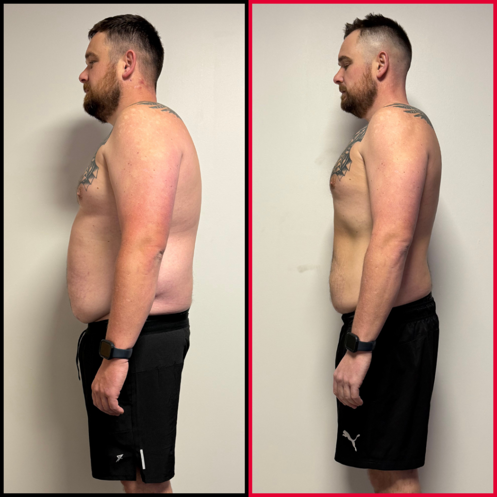 James, 38 – transformare înainte și după: −21,4 kg
