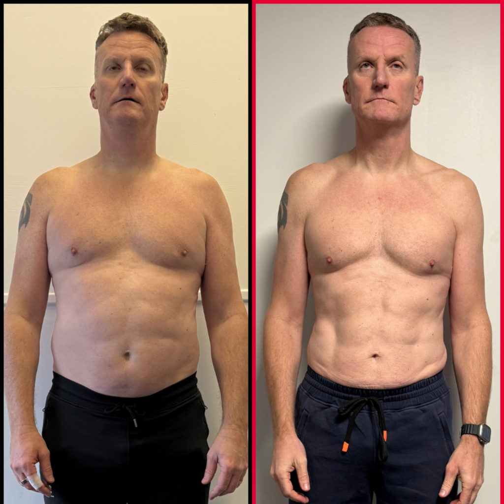 Mike, 52 – transformare înainte și după: −16 kg